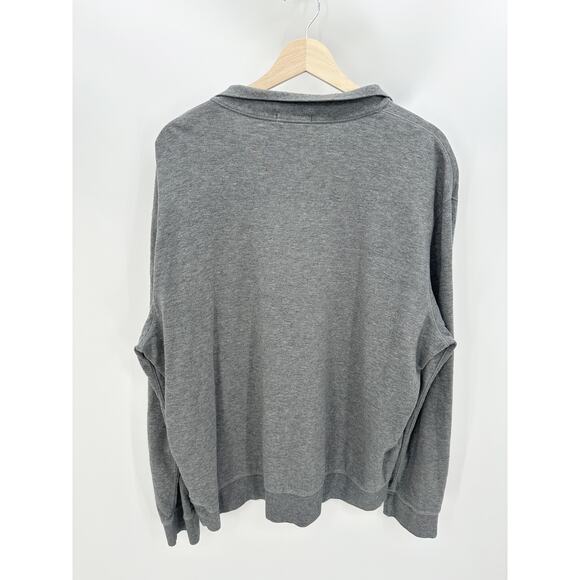 Polo Ralph Lauren Mens Gray Quarter Zip Pullover Size XL Sweater Casual - Picture 2 of 8